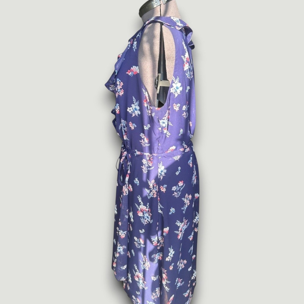 INC International Concepts Womens Dress Blue Floral 16 Chiffon Wedding Guest - Picture 5 of 9
